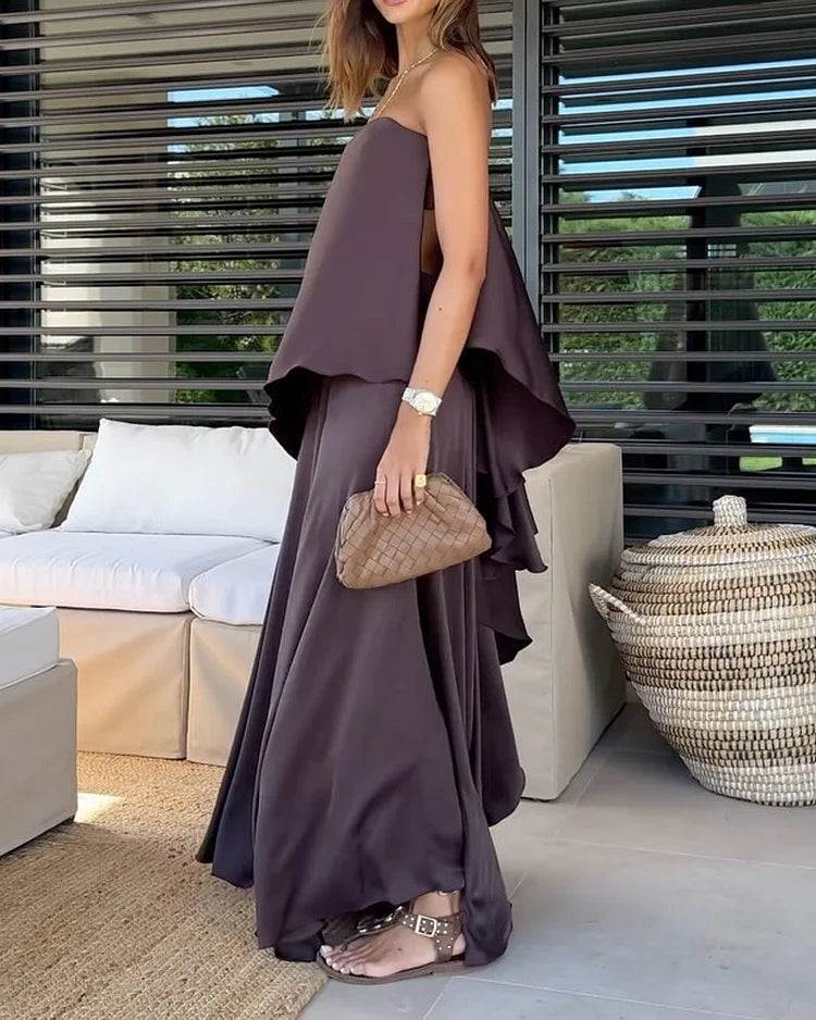 Luna | Conjunto de falda con capas
