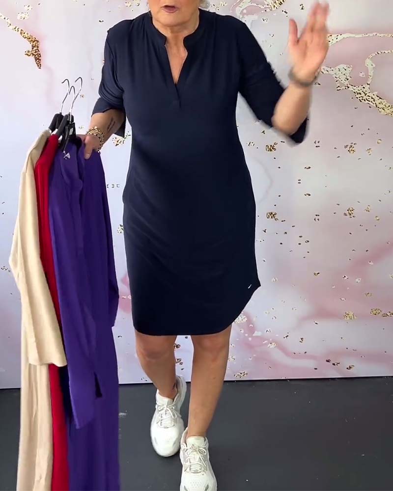 Marta™ | Vestido de Corte Minimalista con Escote en V