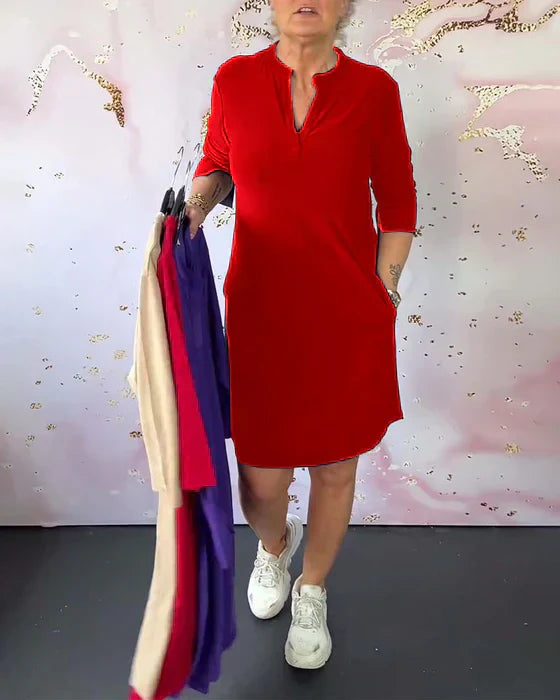 Marta™ | Vestido de Corte Minimalista con Escote en V