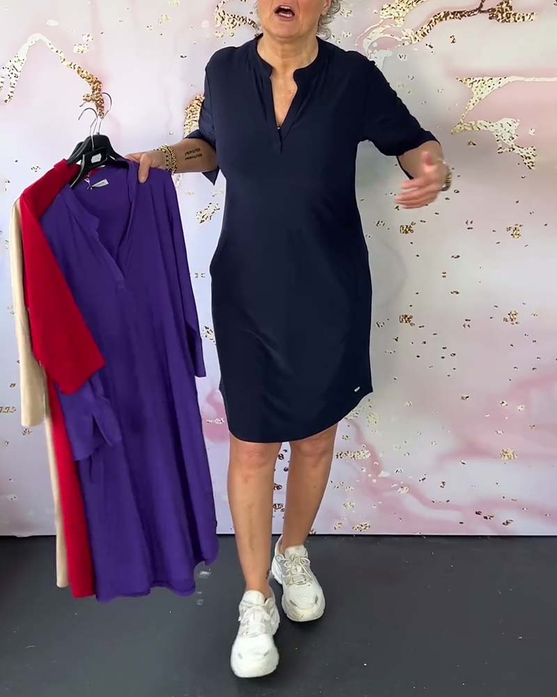 Marta™ | Vestido de Corte Minimalista con Escote en V