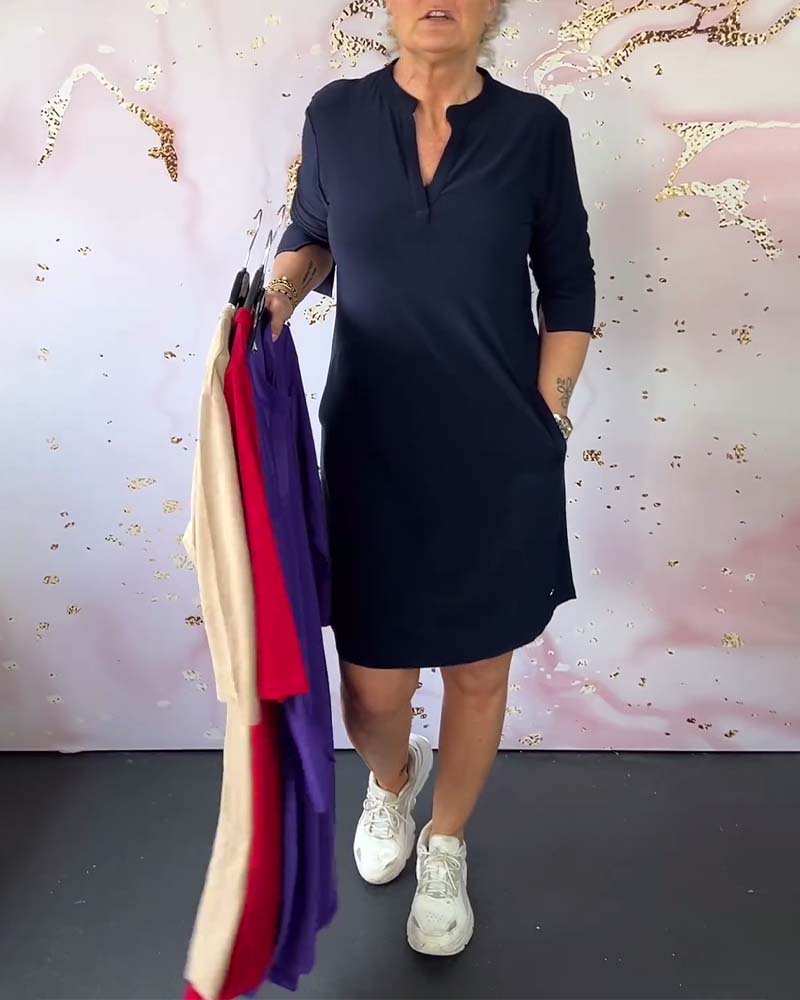 Marta™ | Vestido de Corte Minimalista con Escote en V