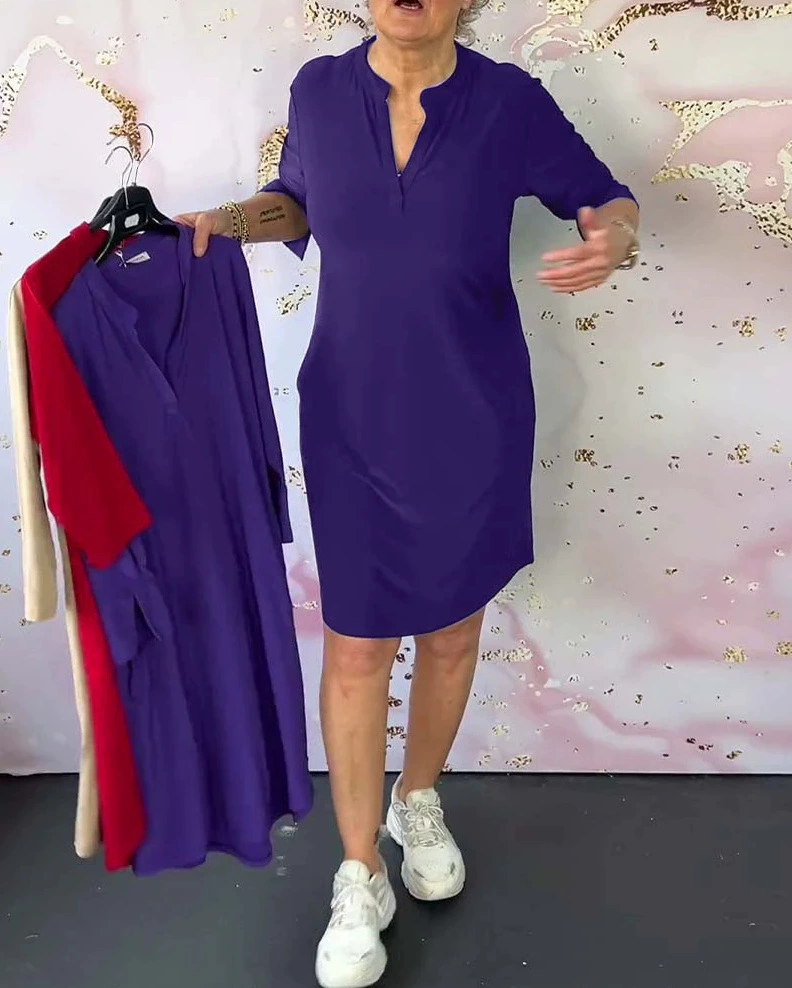 Marta™ | Vestido de Corte Minimalista con Escote en V