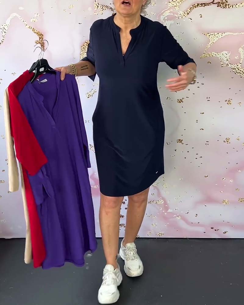 Marta™ | Vestido de Corte Minimalista con Escote en V
