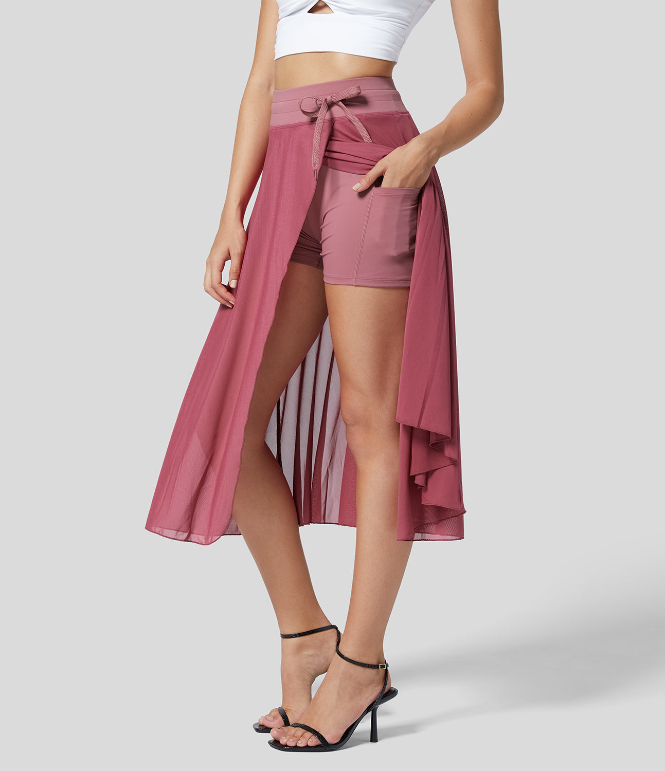 Livan - Falda 2 en 1 de talle alto