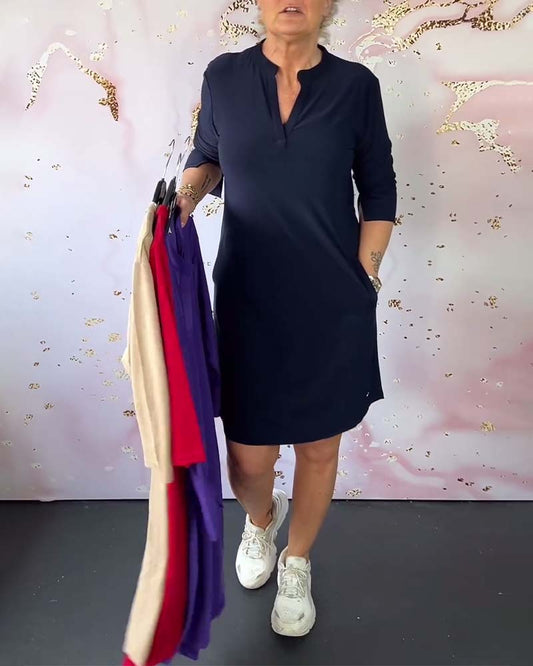 Marta™ | Vestido de Corte Minimalista con Escote en V