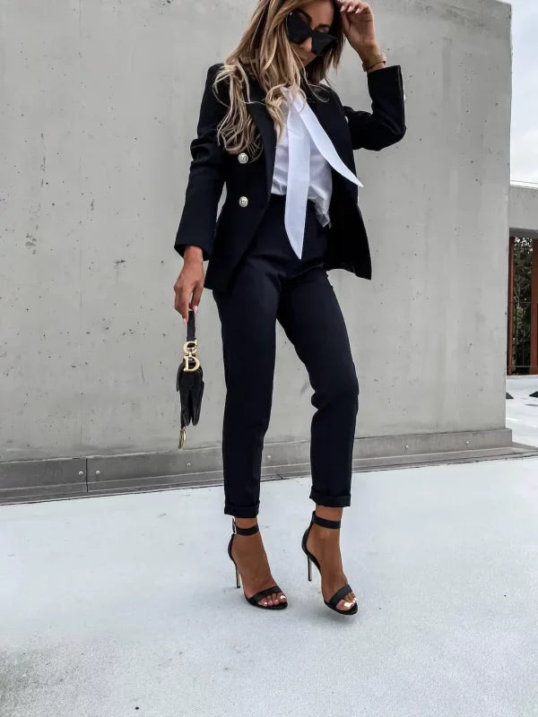 ODELLA - CONJUNTO DE BLAZER Y PANTALÓN